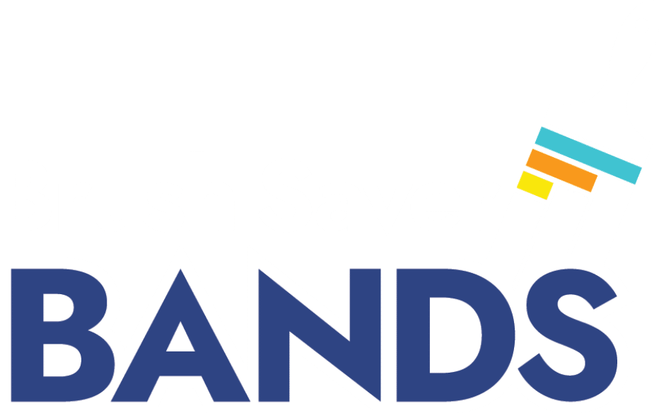 Brush Saver Bands secondary color logo reusable silicone sleeves that slide snugly over your paintbrush’s ferrule and upper bristles